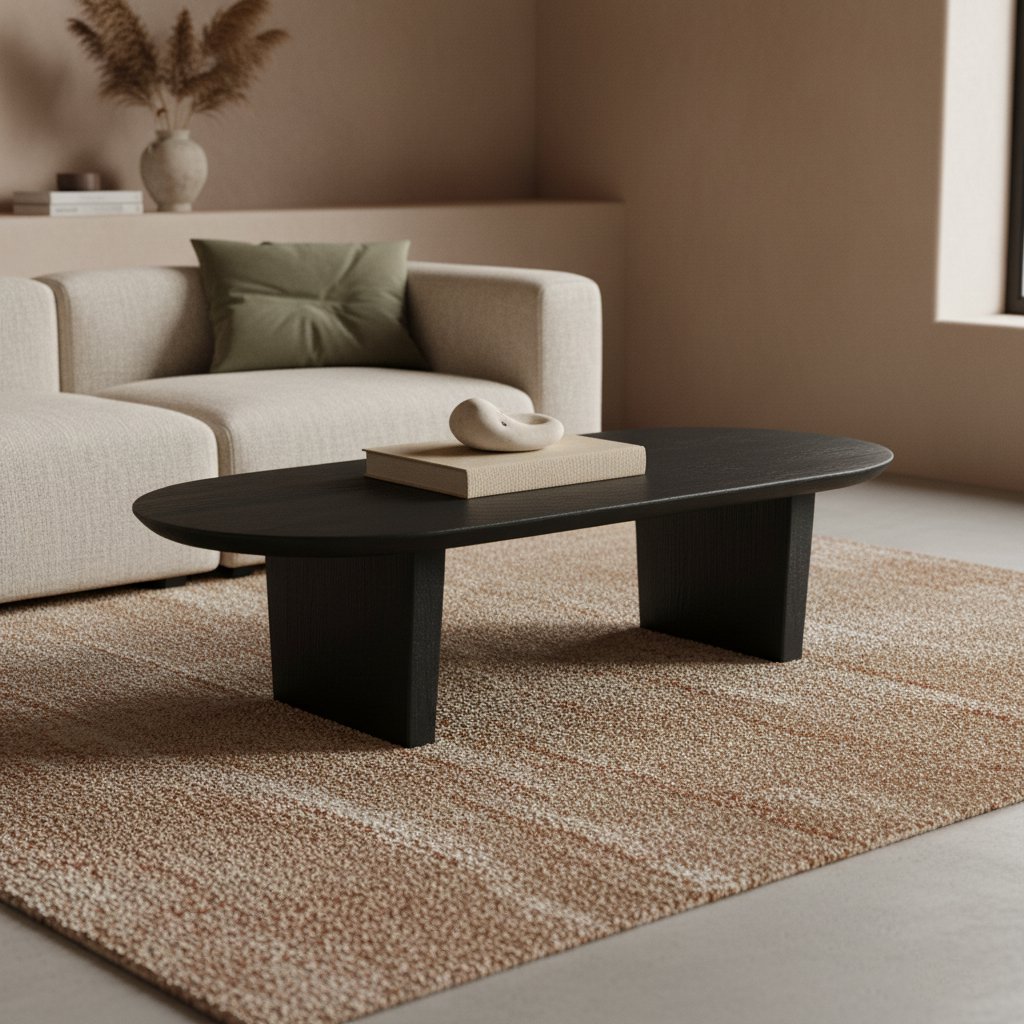 Bullnose Black Coffee Table
