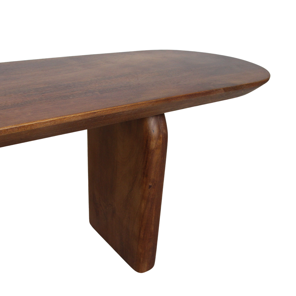 Bullnose eetkamerbank bruin