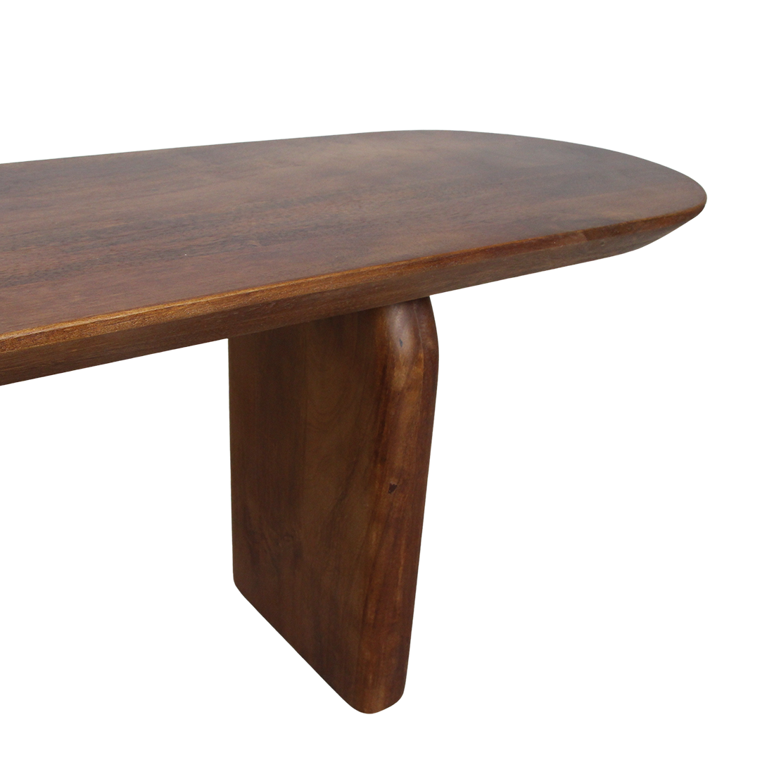 Bullnose eetkamerbank bruin