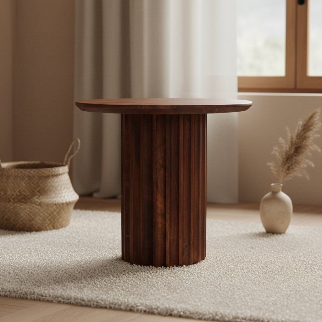 Bullnose bijzettafel bruin 50 cm