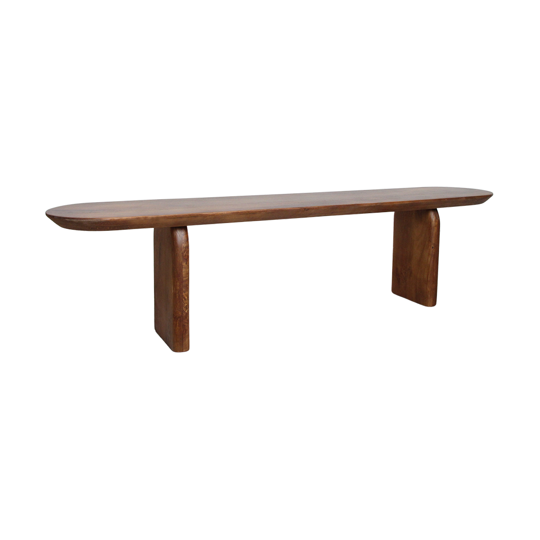 Bullnose eetkamerbank bruin