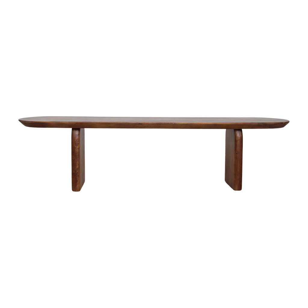 Bullnose eetkamerbank bruin