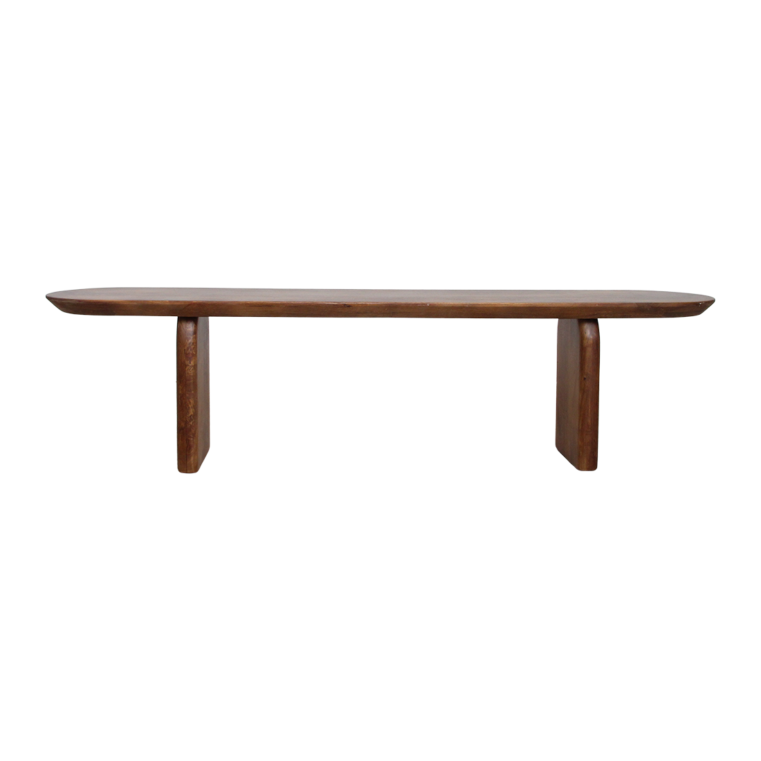 Bullnose eetkamerbank bruin